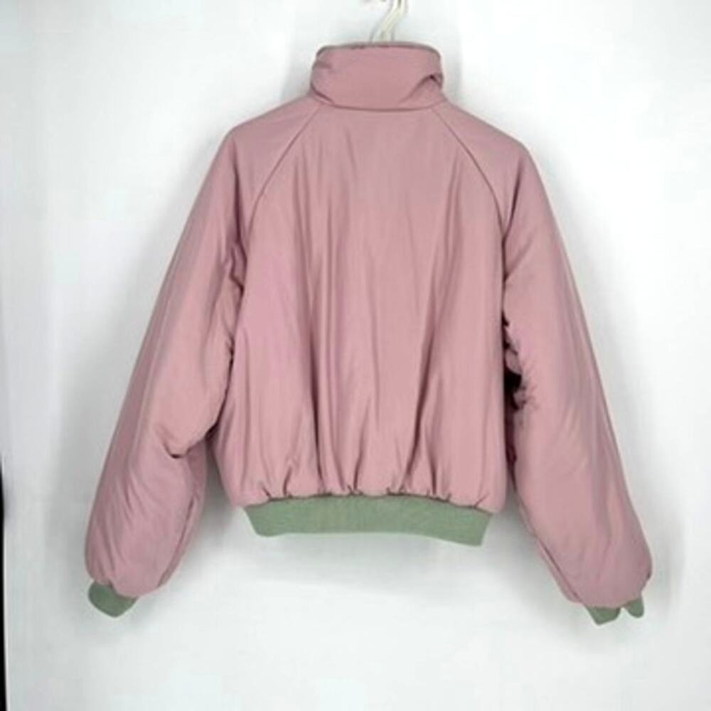 Brandy Melville Faith Reversible Puffer Jacket Oversized Pink Green John Galt - Picture 6 of 6